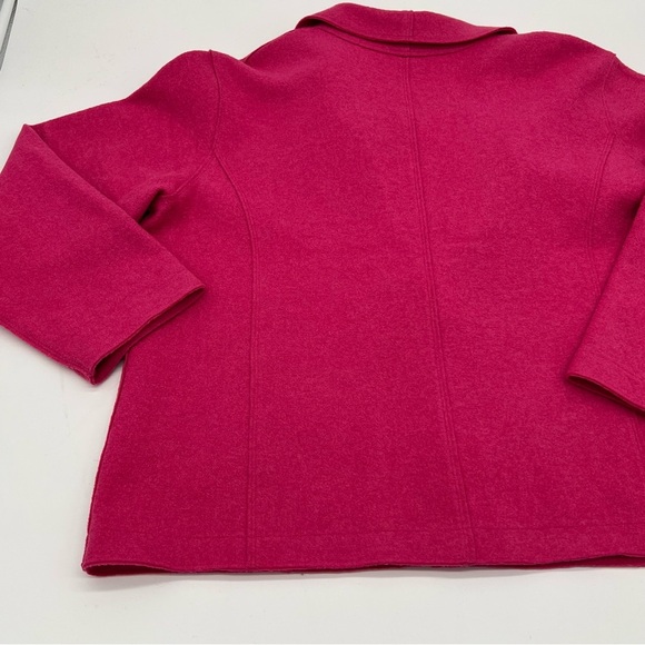 Eileen Fisher Woman Pink Wool Blend Shawl Collar Jacket – Size 16/XXL - Picture 7 of 10